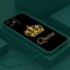 N94 Queen King Crown с ремешком Силиконовые чехлы для телефонов с прямым краем для Xiaomi Poco X5 F6 Redmi Note 13 Pro 12C Realme C55 Противоударный чехол Huawei