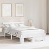 VidaXL White Bed Frames 140x190 Cm In Solid Pine Wood 872447
