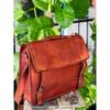 Goat Leather Vintage Laptop Big Storage Bag Handmade Men's