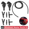 Car Front Windshield Washer Nozzle With Hose Tube Connector Kit Windscreen Washer Jet Spray For Honda Civic V VI VII /Accord VII