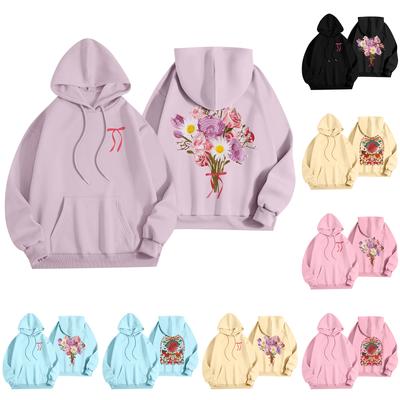 Женская мода, женский легкий пуловер с длинными рукавами и карманами, толстовка с капюшоном в стиле консервативного стиля