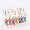 High Heels Keychain with Buckle Decorative Alloy Keyring Colorful Rhinestones Car Key Holder Backpack Accessories