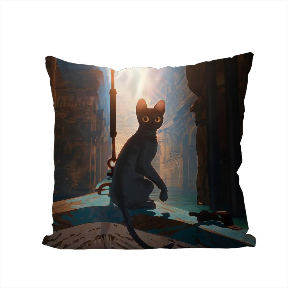 SStraume Flow Pillow Case For Car Sofa Decorative Home Doublesided Print Plush Square Throw Pillow Cushion Cover