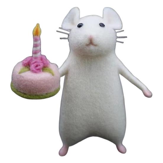 Ручная работа Хэллоуин Фетровое украшение Мышь Очаровательный внешний вид Супер мягкая Настольная кукла-мышь