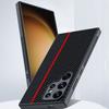 For Samsung Galaxy S24 Ultra Case Leather+PC Hard Phone Cover Carbon Fiber Texture