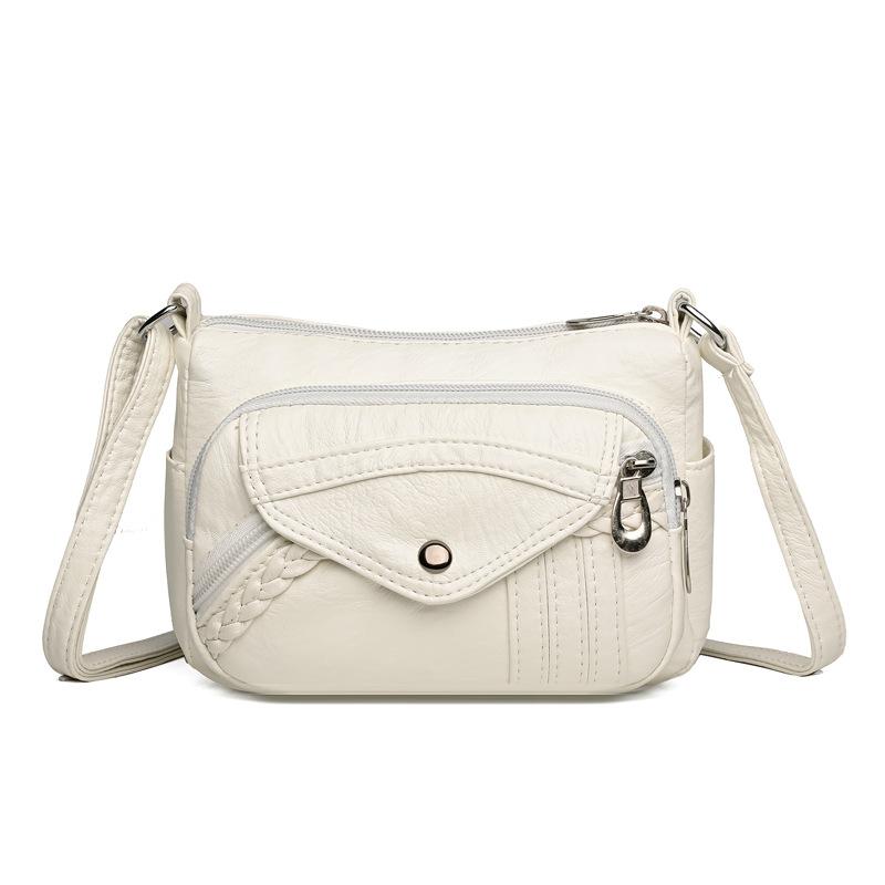 Женская сумка через плечо из искусственной кожи с несколькими отделениями, большая вместимость, сумка для мамы, винтажная сумка через плечо