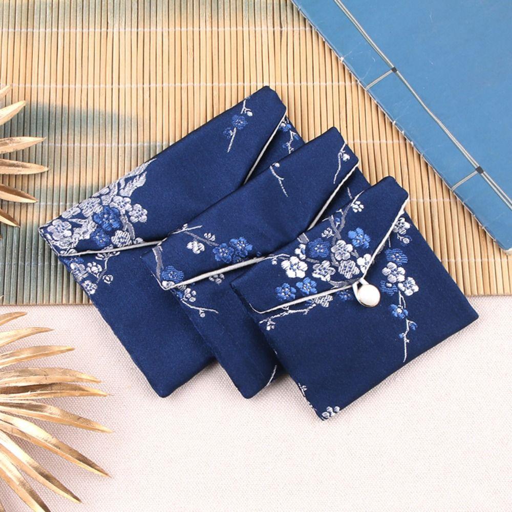 Embroidered Jewelery Bag Buckle Coin Purse Gift Jewelery Storage Bag Girl