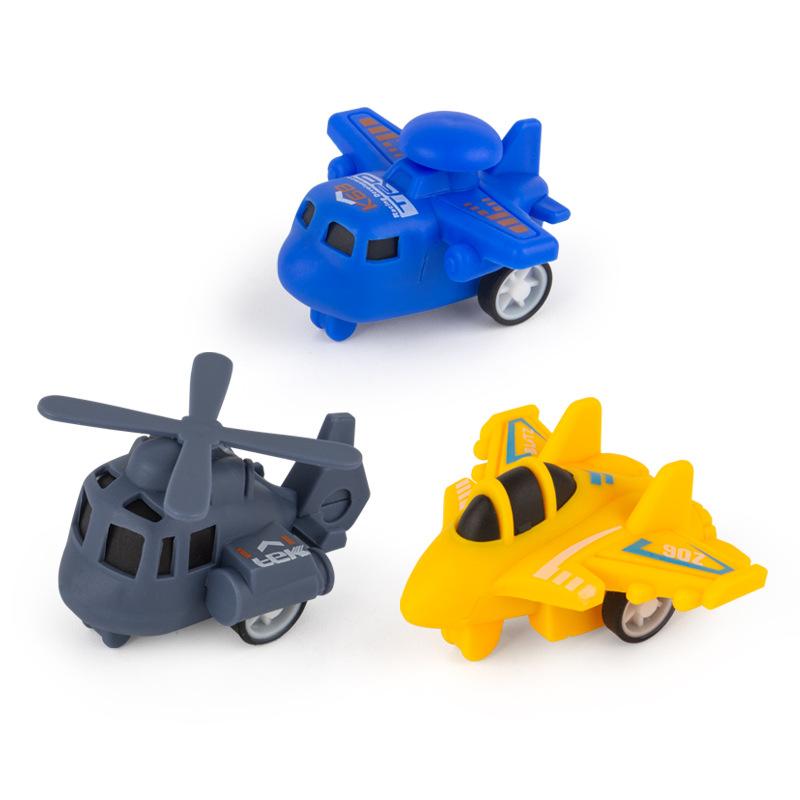 Pull Back Inertia Plane Children's Plastic Toy Fighter Model Creative Giveaway Airliner Set