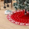 Christmas Tree Skirt Snowflake Elk Knitted Christmas Tree Apron Christmas Tree Skirt Ornaments