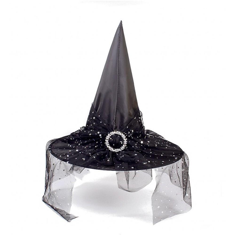 Хэллоуин Ведьма Шляпа Украшение Реквизит Многоразовые Шляпы Ведьм Ткань Взрослые Дети Косплей Шляпа Реквизит Вечеринка Косплей Полиэстер Тафта