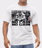 Arnold Schwarzenegger No Pain No Gain Logo Unisex Shirt Brand Summer Unisex Cotton Clothing High Quality Custom Graphic Shirts