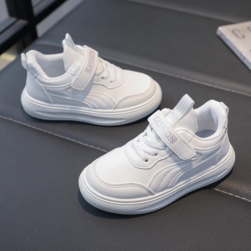 Children's Soft-soled Student White Shoes 2025 Spring and Autumn New Girls Casual Shoes Fashion Boys Board Shoes Tide