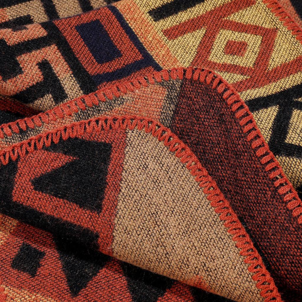 Trendy Retro Shawl Western Sichuan Travel Wear A Big Cape Summer Ethnic Style Knitted Shawl Cape