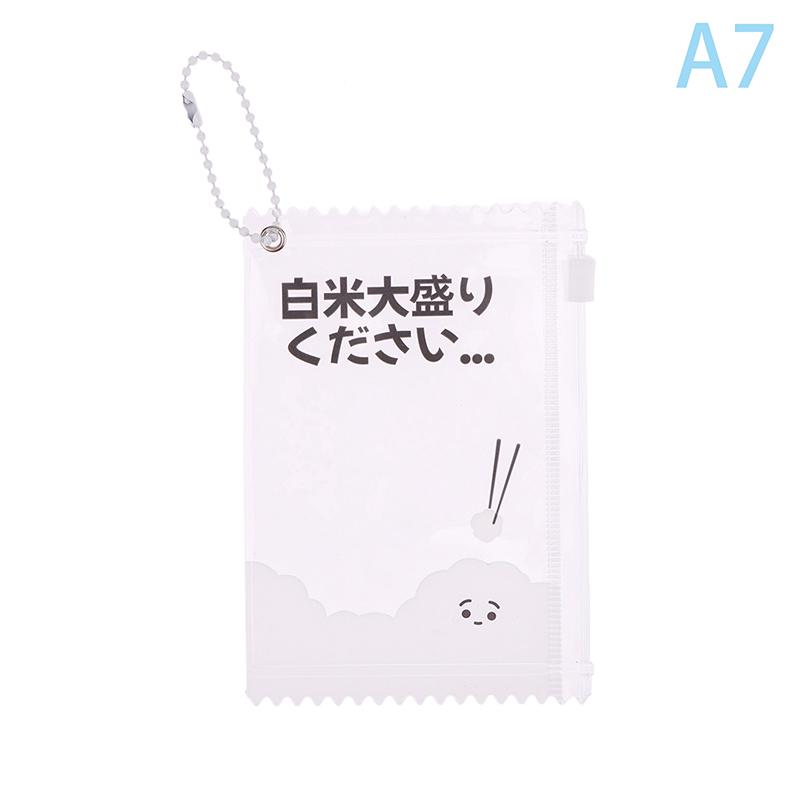 1Pc Cute Transparent Candy Bag Props Badge Storage Display Bag Pendant Protective Shell Card Sleeves Holder Bag
