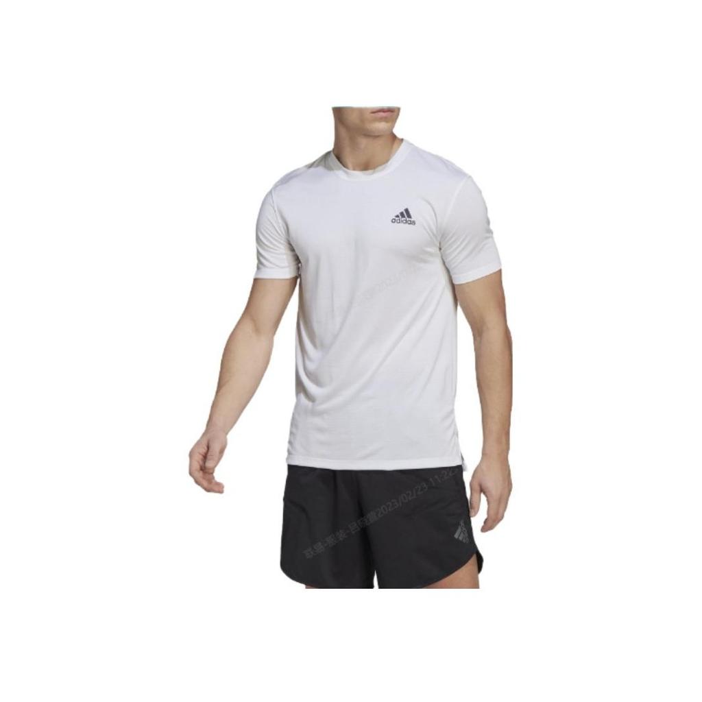 adidas Футболка с логотипом и принтом для спортзала, мужская, белая HT9053