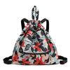 Lightweight Drawstring Bag Multifunctional Folded Backpack Portable Shopping Bag  Camping
