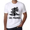 Men’s Vintage Tee Shirt Graphic T Shirt Time for New Advantures Las Palmas White