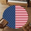 1 шт. Круглый коврик для стула с флагом США, Ковер для пола - Нескользящий, Напольный коврик для офиса, спальни, домашнего декора, Рождественский подарок - 1002367