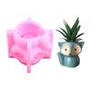 3D Animal Flowerpot UV Epoxy Mold  Vase Concrete Plaster Resin Silicone Mould