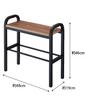 Yamazaki Jitsugyo 4788 Easy To Stand Bench Shoe Rack Black Approx. W48XD19XH46cm Tower Entrance Bench Shoe Rack with Handle