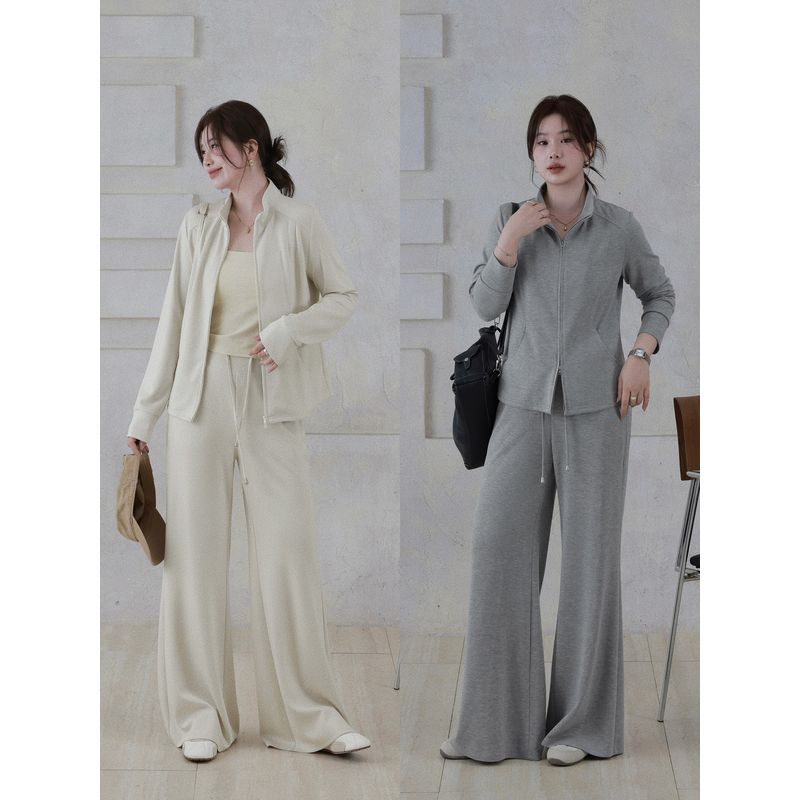 Dawanjiang Plus-Size Women's Casual Outfit for Slightly Chubby Girls! Korean-Style Fashionable Jacket, Long Pants, and Short Skirt Three-Piece Set