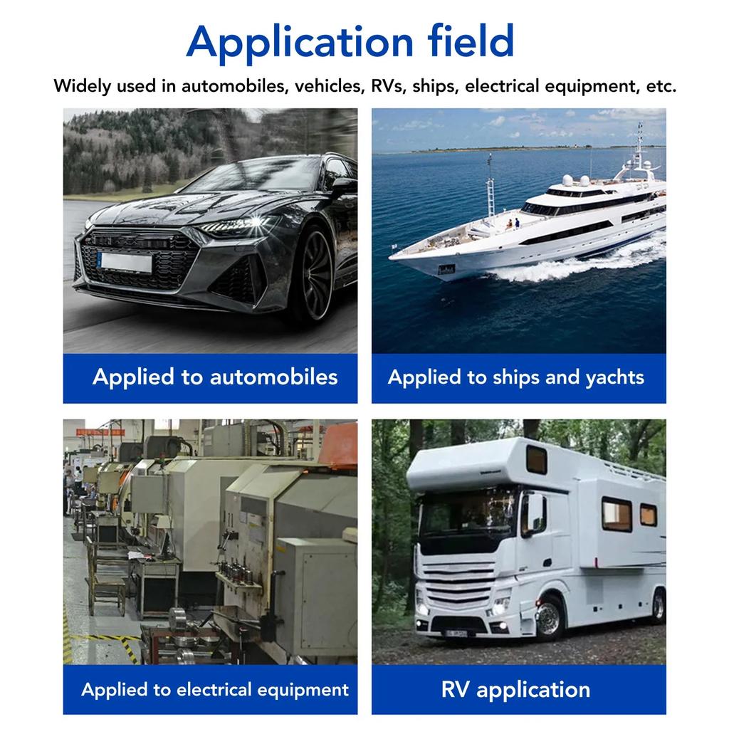 Power Distribution Block M8 Screw 4 Terminal Bus DC 48V 250A for Automobile Boat Power Distribution Block Bus 250A