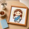 Beginner Faux Pearl Art Set Jesus Painting Kit DIY Handmade Rhinestone Faith-themed