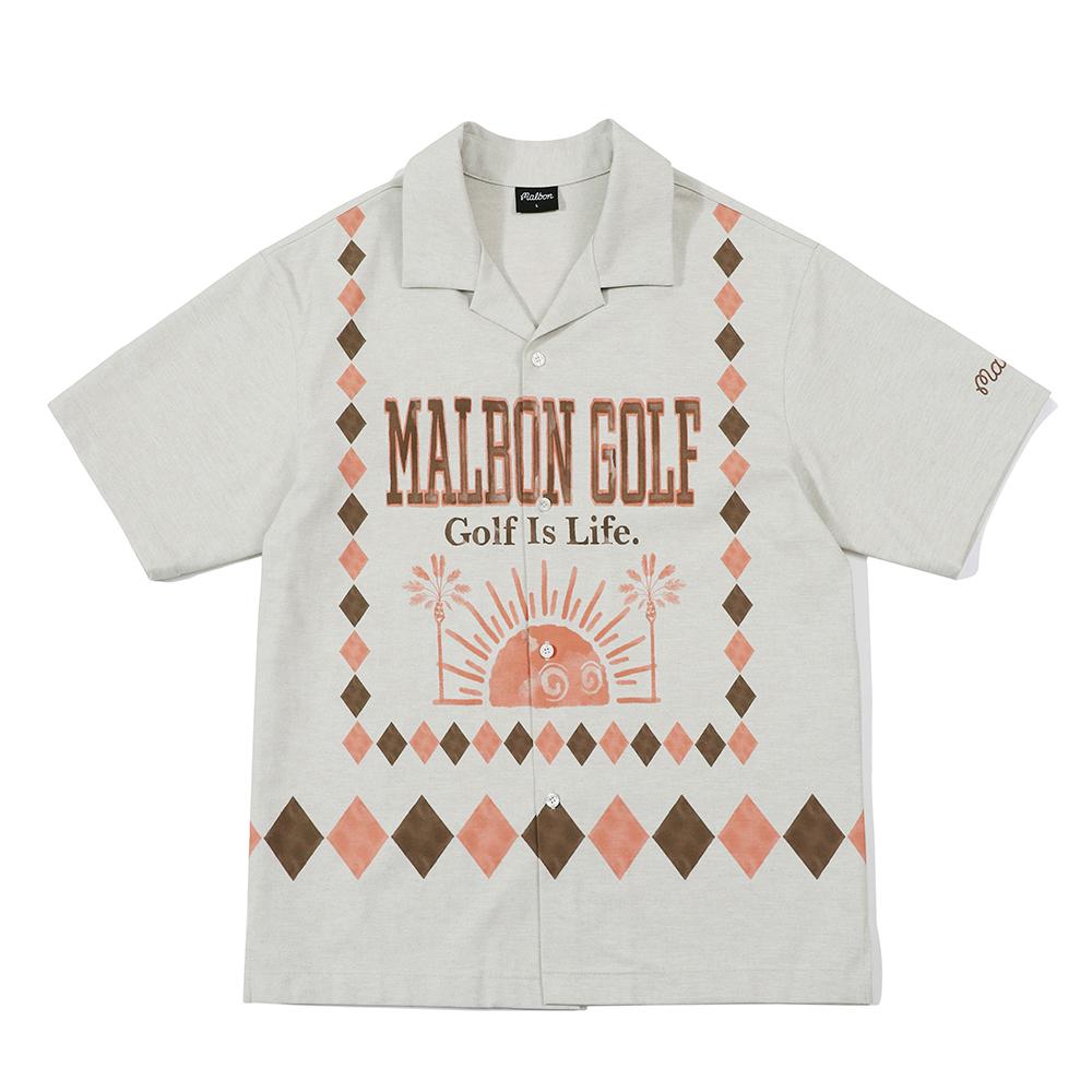 MALBON GOLF California Button-Up Shirt Beige (Man)