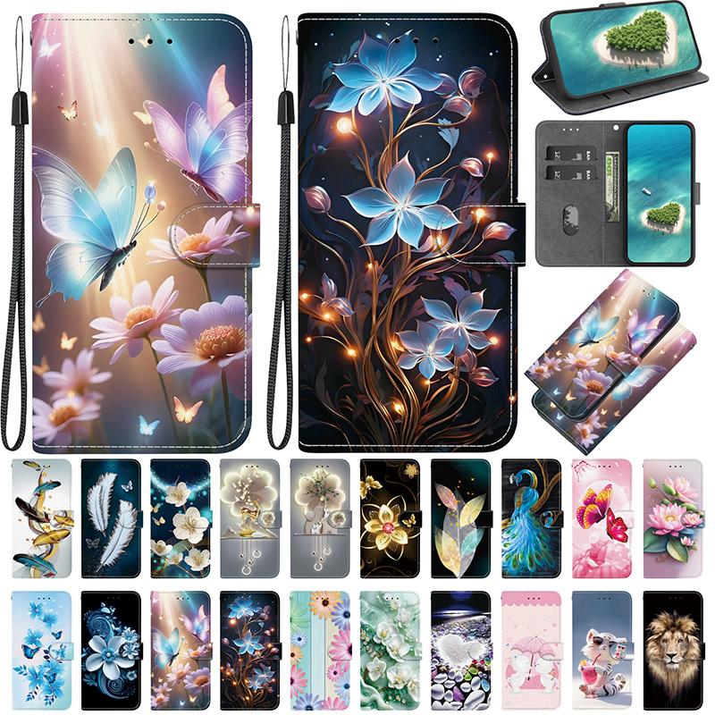 Флип-кошелек для Xiaomi Poco X6 X3 PRO X7 X6 5G X5 X4 PRO 5G X4 GT X3 NFC X3 GT с рисунком