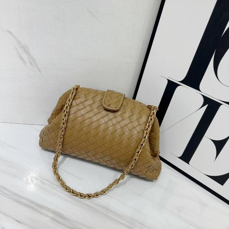 Винтажная классическая сумка-клатч на цепочке, плетеная сумка из коровьей кожи, сумка-облако, подмышечная, на плечо, вечерняя, ручная, сумка-ракушка