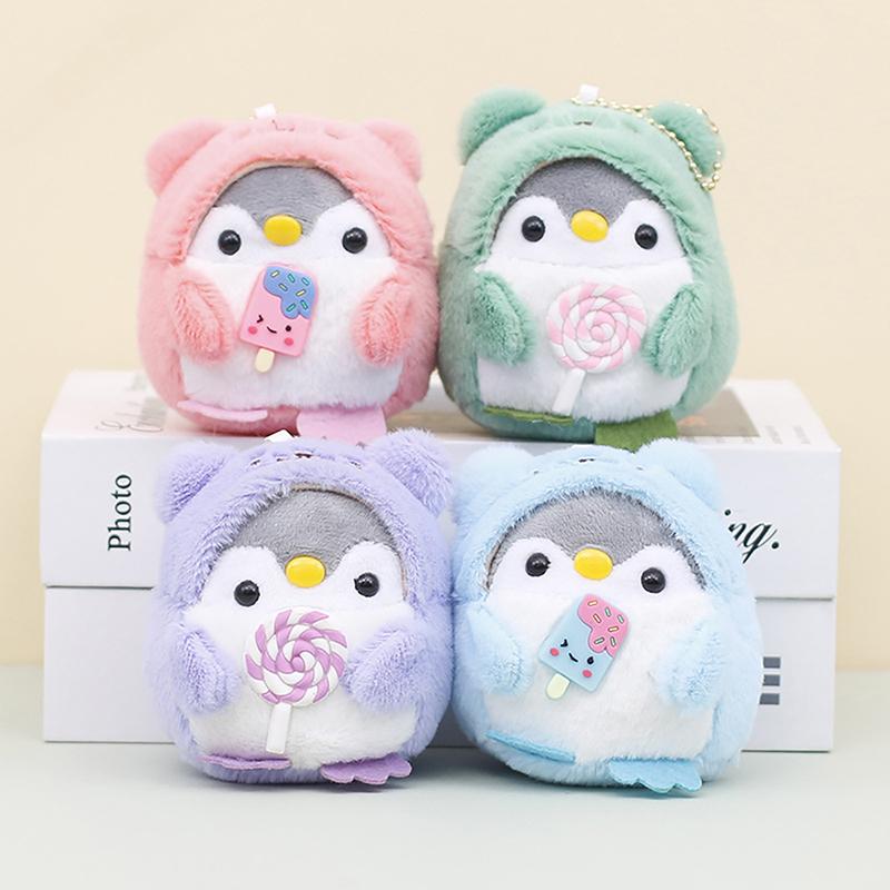 9Cm Small Penguin Plush Keychains Cute Plushie Doll Anime Kawaii Toys For Children Pendant Key Chain Woman Girl Birthday Gift
