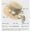 Flower bow woven straw hat women's summer new French flat top top hat seaside beach sunshade sunscreen hat