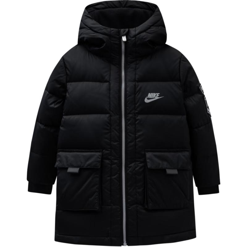 Nike Зимняя мужская куртка-пуховик средней длины с капюшоном