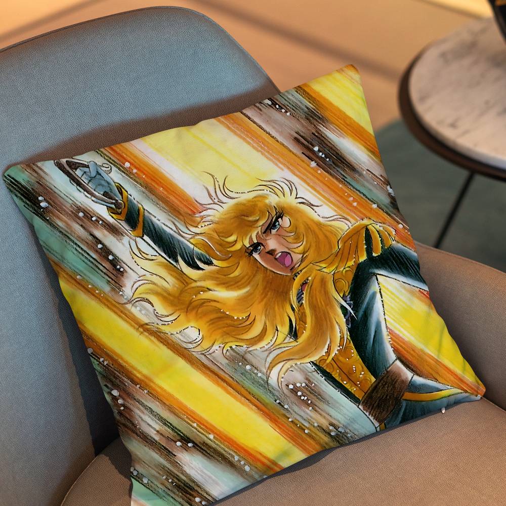 Lady Oscar Rose Of Versailles Pillow Case Pillow Case Living Room Sofa Cushion Cover Suitable For Home Bedroom Room Decoration