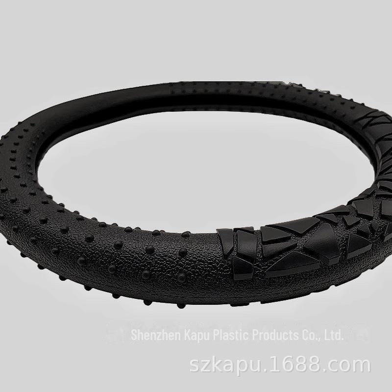 Универсальный нескользящий силиконовый чехол на руль с геометрическим рисунком – впитывает пот и обеспечивает массажную хватку для всех сезонов, для мужчин и женщин