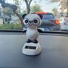 Пластиковая солнечная энергия панда украшение автоматическая голова качающаяся кукла автомобиль подвеска автомобиль