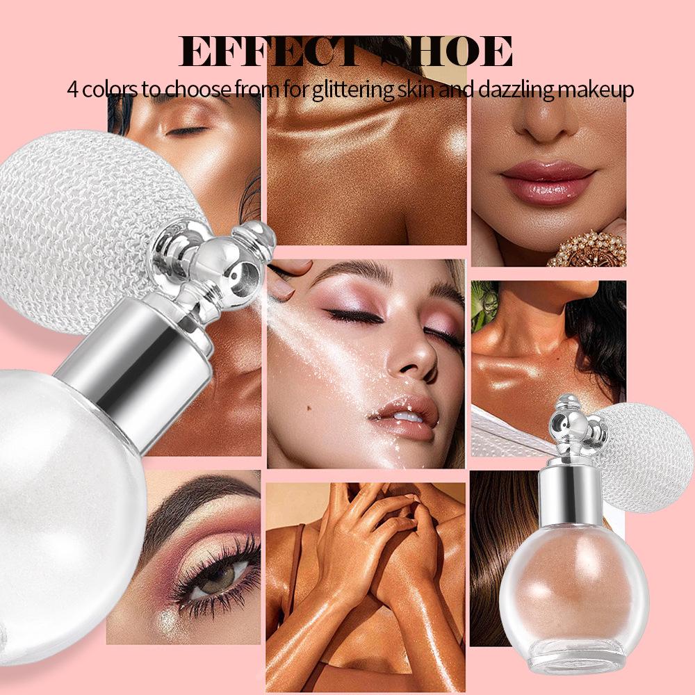 Мерцающий хайлайтер для тела, ароматный спрей-пудра