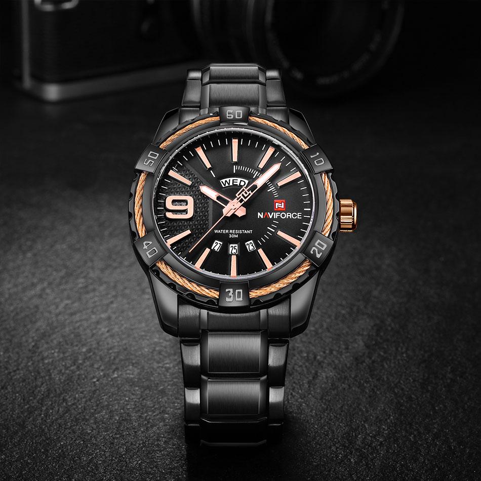 Мужские кварцевые часы из нержавеющей стали