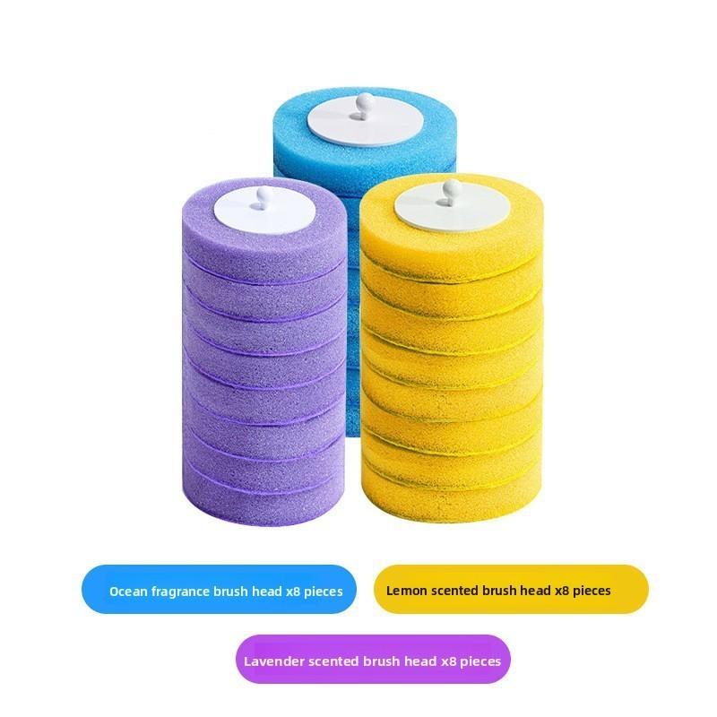 Одноразовые губки бытовые сменные головки для туалетной щетки с ароматом набор