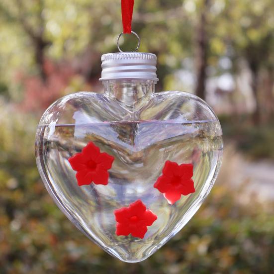 Mason Jar Hummingbird Feeder for Outdoors Hanging Leak Proof Hummingbird Feeder with 3 Feeding Ports for Patio Garden Decor