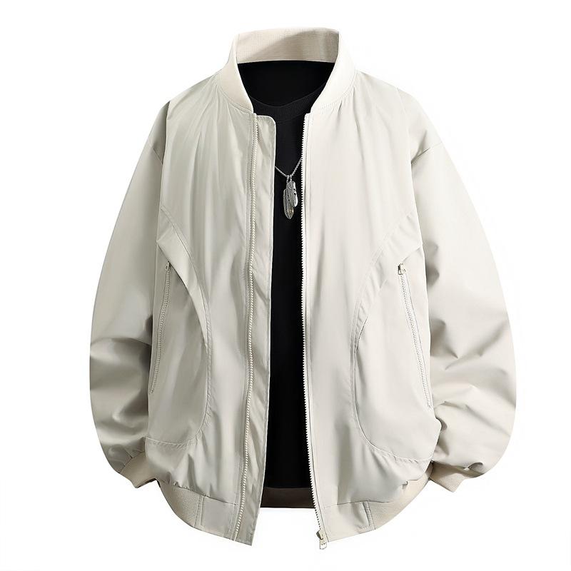 American Functional Air Bomber Jacket Men's Spring and Autumn Zipper Jacket Loose Retro Baseball Uniform