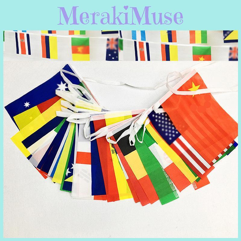 Яркая гирлянда Евро-2021 10 м полиэстеровые флаги для международного футбольного украшения