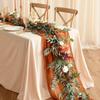 1Pc Simulation Flower 70.87 Inch Artificial Eucalyptus Rose Eucalyptus Wedding Table and Chair Decoration Rattan