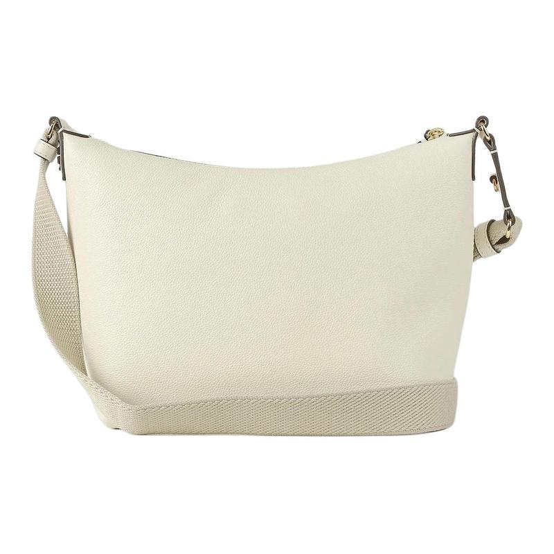 TORY BURCH Thea solid color design pebbled leather crossbody bag women's white 177324-104