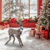 Рождественский олень Золотой 3D Железный Ротанг Рождественский Олень для Дома Сада Двора Газона Рождественский олень