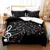 Music Note Quilt Pillowcase 2 or 3 Pieces of Music Bedding Set Single Bed Double Bed Full Size Bedding Suitable for Girls, Boys and Musicians Room