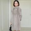 Winter Faux Mink Fleece Fur Coat Women Midi Stand Collar Faux Fur Jacket Thick Warm Loose Female Elegant Parka Outwear Plus Size