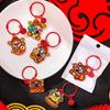 Cute The God of Wealth Keychain Lucky Chinese Style Keyring The God of Fortune Pendant  Bag Hanging
