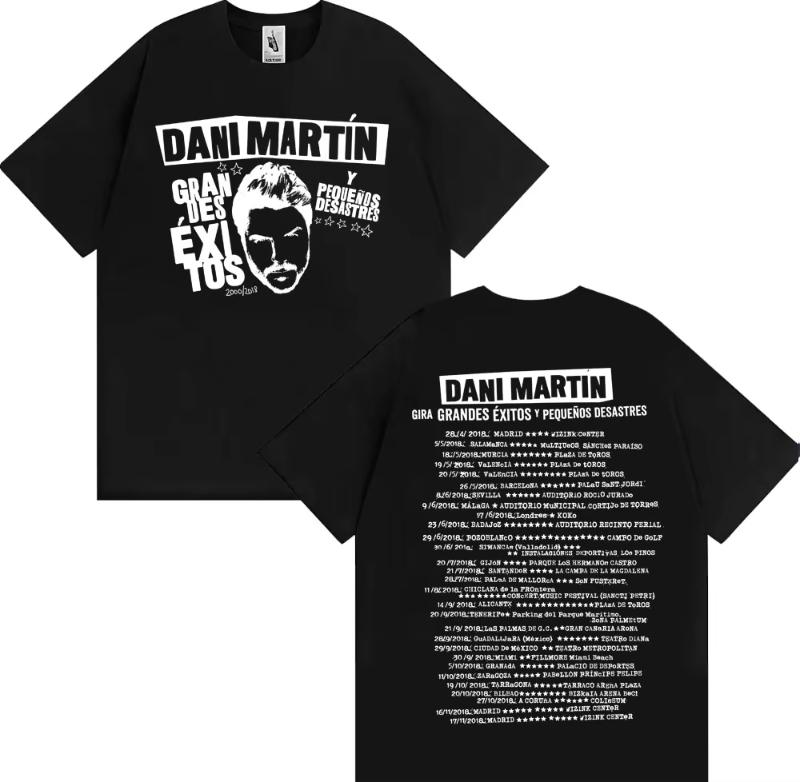 Dani Martn Concierto 25 Aos Album Merch Tshirt Unisex Unisex Fashion Hip Hop Streetwear T Shirts Cotton Comfort T Shirt