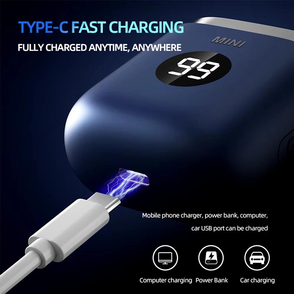 Новая портативная мини-электробритва карманного размера, электробритва для дома, мужская, перезаряжаемая, для влажного и сухого бритья, мощная, водонепроницаемая электробритва